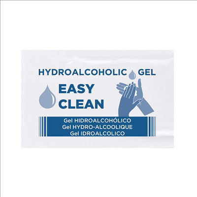 GEL HYDROALCOOLIQUE 'EASY CLEAN' 2,5 ML 4,5x7 CM (250 UNITÉS)