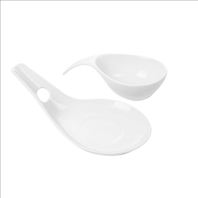 BOLS SOUPE AVEC SAUCIÈRE  18x8,6x4,3 CM BLANC PORCELAINE (6 UNITÉS)