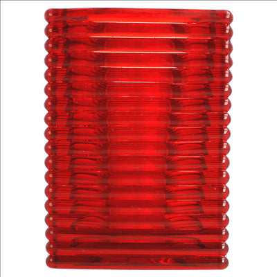 LAMPES DE TABLE "MIRAGE"  Ø 9x13 CM ROUGE VERRE (6 UNITÉS)