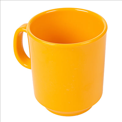 TASSES À CAFÉ 240 ML Ø 8x9 CM JAUNE MÉLAMINE (12 UNITÉS)