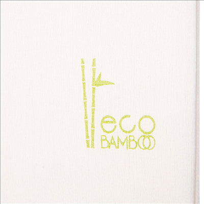 SERVIETTES P.1/8 'ECO-BAMBOO' 70 G/M2 40x40 CM BLANC BAMBOU (600 UNITÉS)